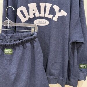 Daily Drills Sweat Set in Denim